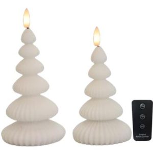LED lys - Juletræer, hvid, 2 pak