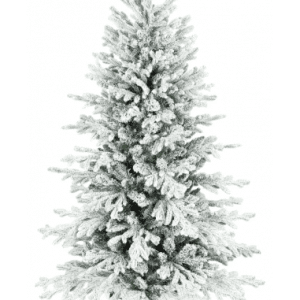 Kunstigt juletræ med sne H150 x Ø93 cm - Grøn/Hvid