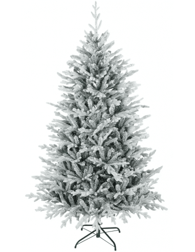 Kunstigt juletræ med sne H180 x Ø109 cm - Grøn/Hvid