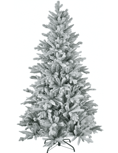 Kunstigt juletræ med sne H180 x Ø110 cm - Grøn/Hvid