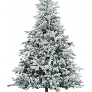 Kunstigt juletræ med sne H180 x Ø115 cm - Grøn/Hvid