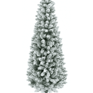 Kunstigt juletræ med sne H180 x Ø65 cm - Grøn/Hvid