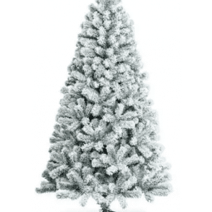 Kunstigt juletræ med sne H180 x Ø91 cm - Hvid