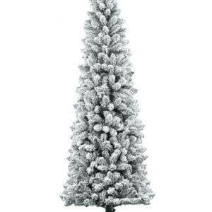 Kunstigt juletræ med sne H210 x Ø75 cm - Grøn/Hvid