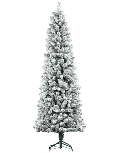 Kunstigt juletræ med sne H210 x Ø75 cm - Grøn/Hvid