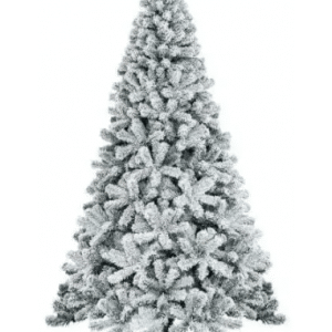 Kunstigt juletræ med sne H240 x Ø130 cm - Hvid