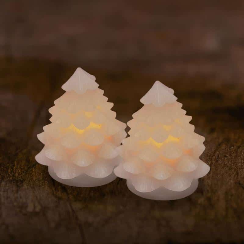 Sirius - Carla Juletræ Mini 2 stk, Hvid, H7 cm