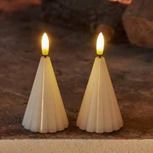 Sirius - Laura Lak Juletræ 2 pak, Hvid, Ø5,7 x H8 cm