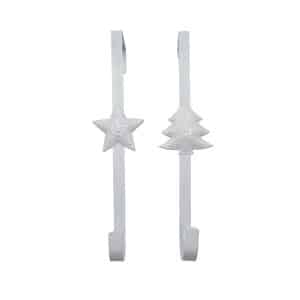 Krog til krans med juletræ/stjerne hvid -Stjerne