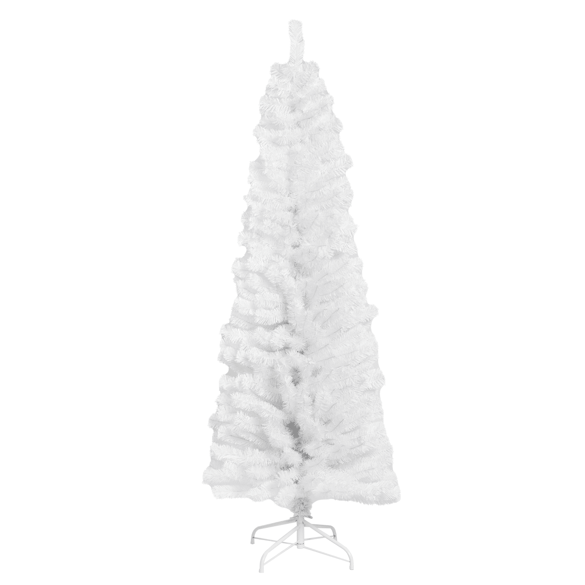 Kunstigt juletræ i hvid, model "BLING" - 180x68 cm
